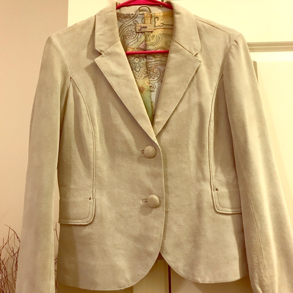 Suede off white jacket